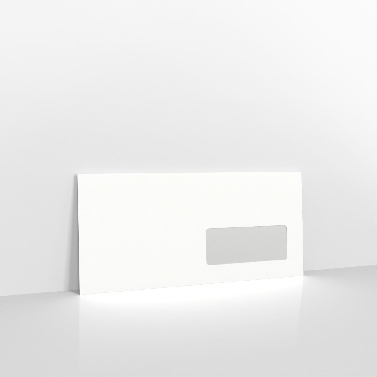 White Premium Business Envelopes - With Window Right DL - 110 x 220mm