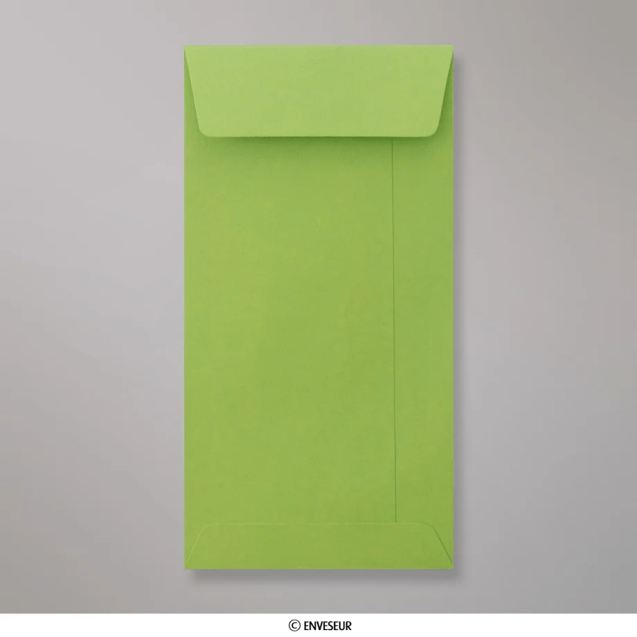 Green Coloured Peel and Seal Envelopes - Without Window DL - 220 x 110mm