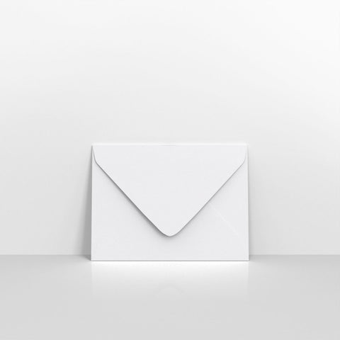 H08133 - White Coloured Gummed Laid V Flap Envelopes - Greeting Card Envelopes
