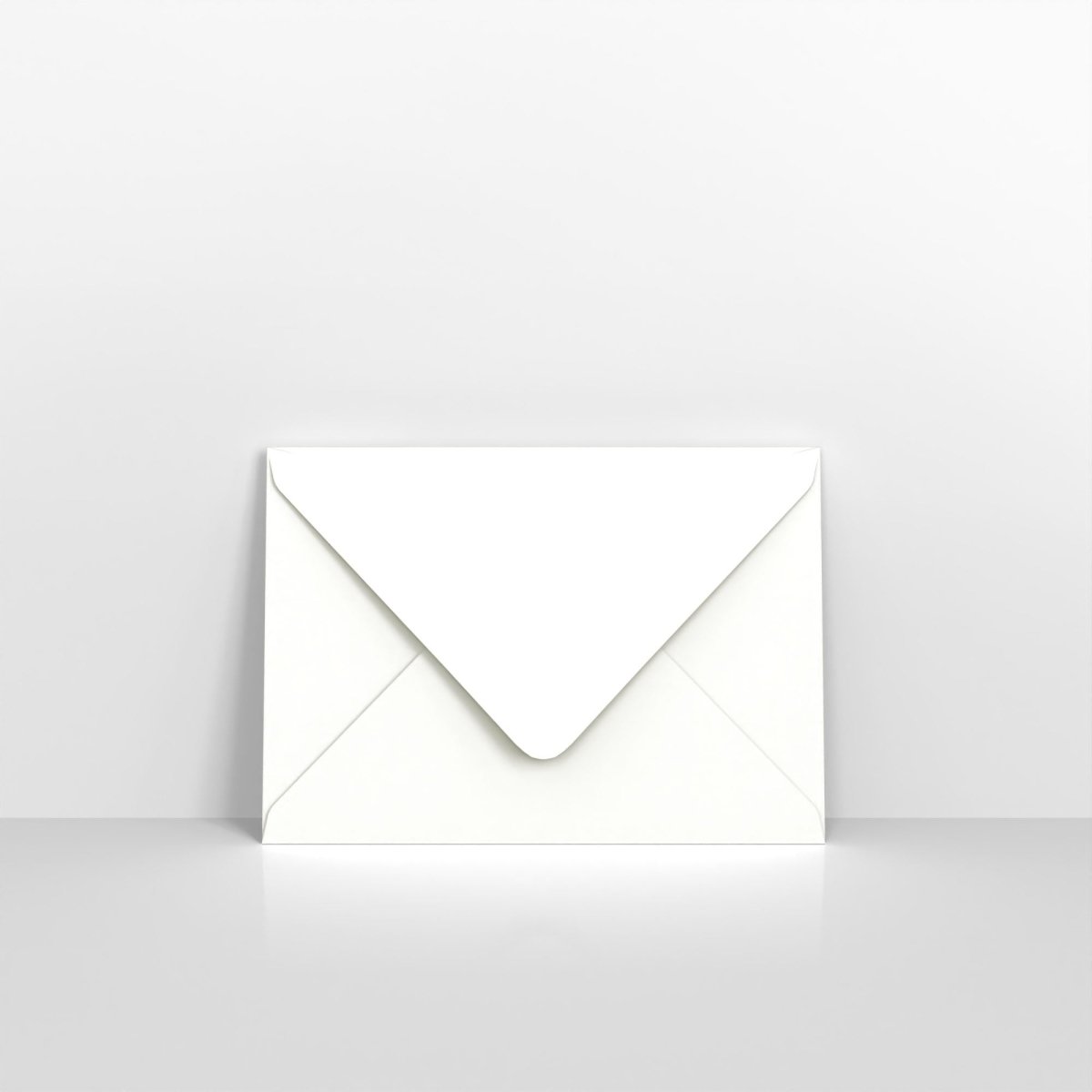 White Coloured Gummed Laid V Flap Envelopes - C6 - 114 x 162mm