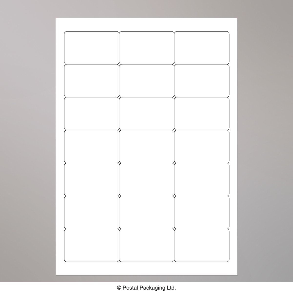 White Adhesive Labels - 64 x 38mm