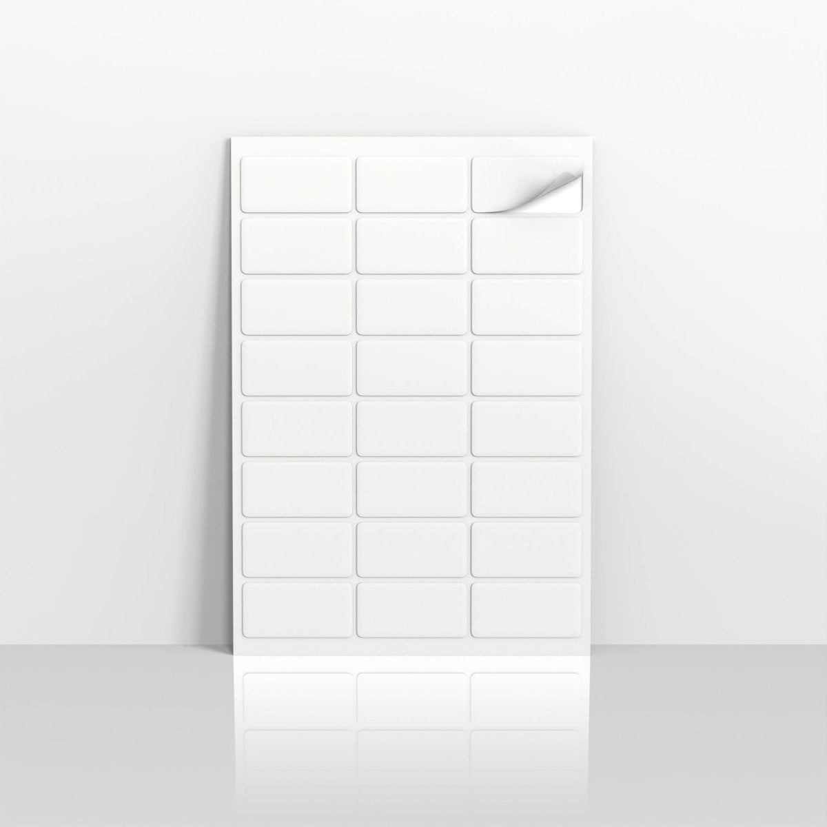 White Adhesive Labels - 64 x 34mm