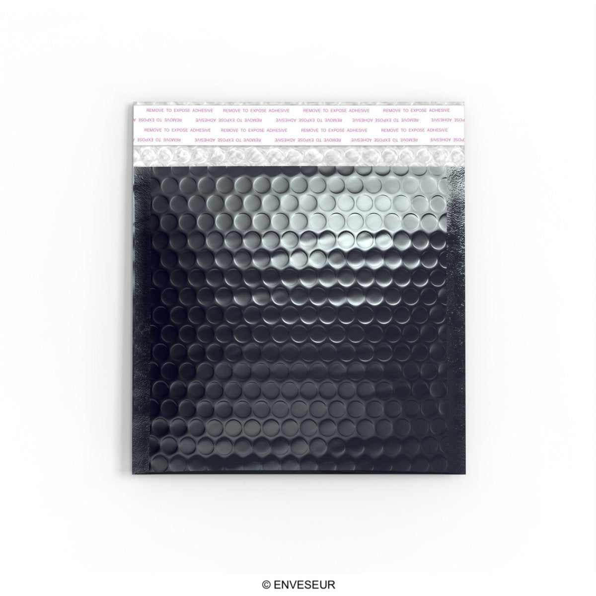 Gloss Metallic Bubble Bags - Black Square - 165 x 165mm
