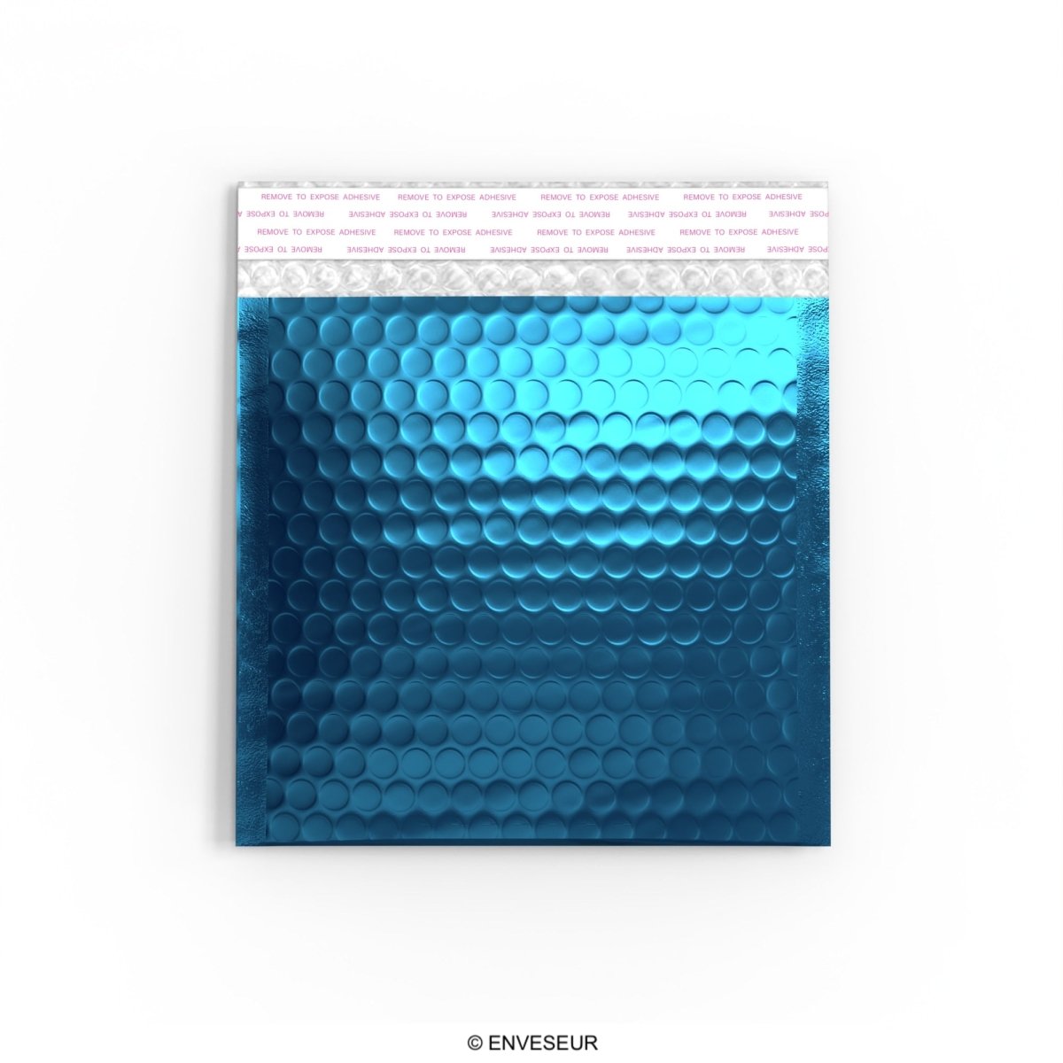 Gloss Metallic Bubble Bags - Blue Square - 165 x 165mm