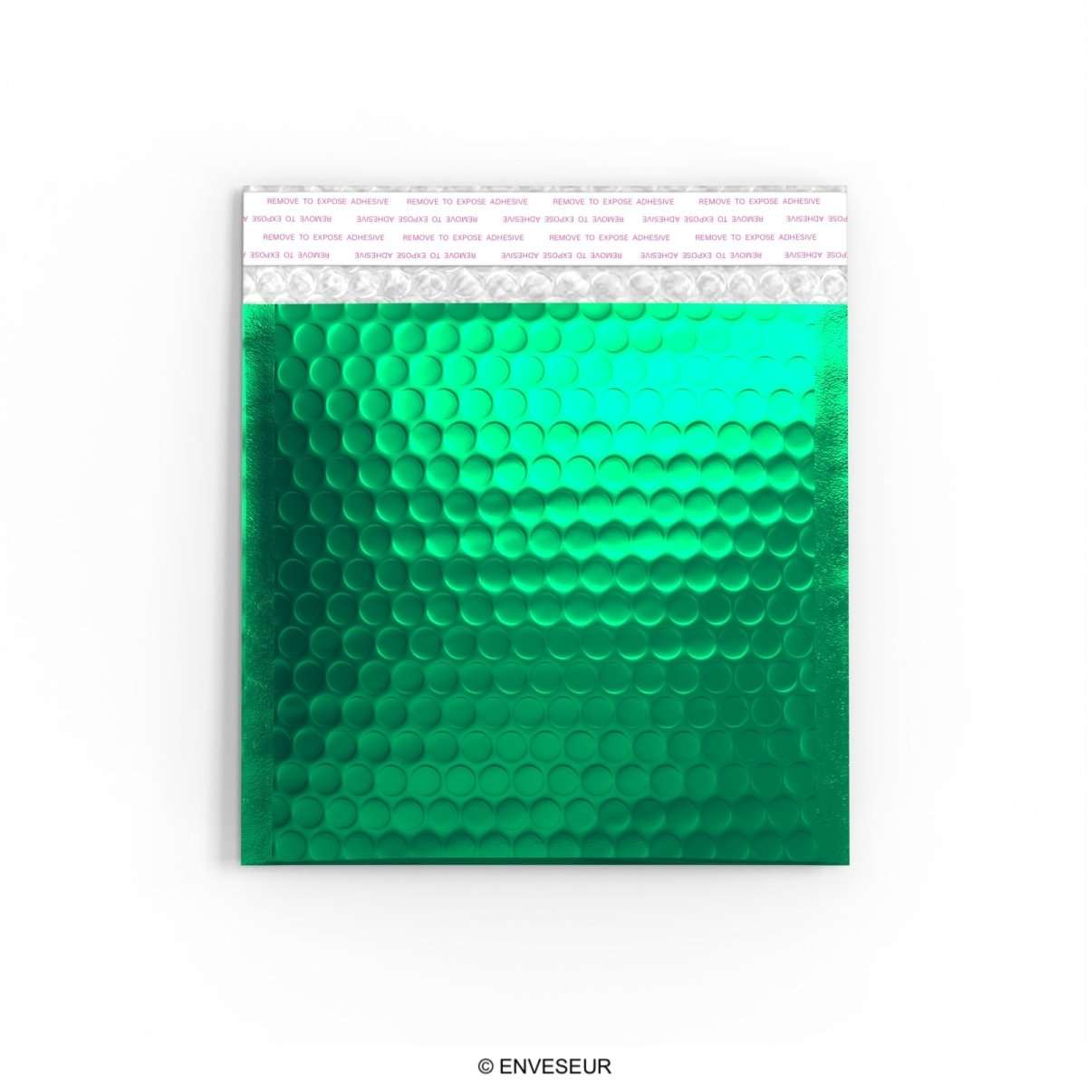 Gloss Metallic Bubble Bags - Green Square - 165 x 165mm