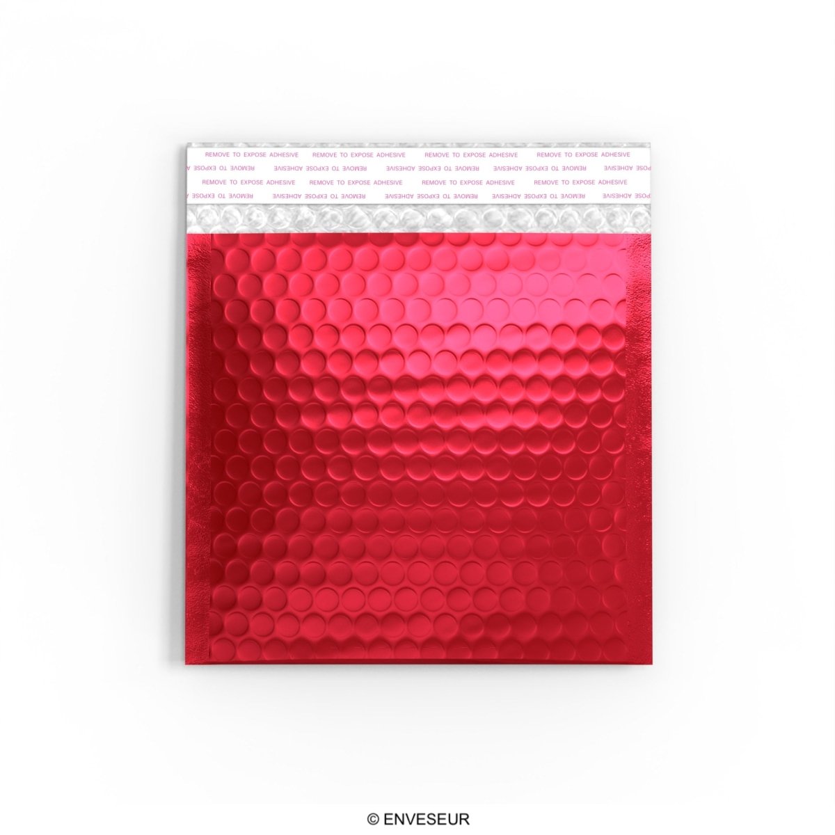 Gloss Metallic Bubble Bags - Red Square - 165 x 165mm