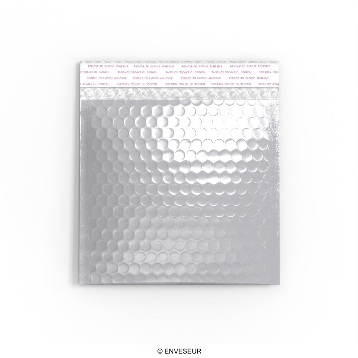 Gloss Metallic Bubble Bags - Silver Square - 165 x 165mm