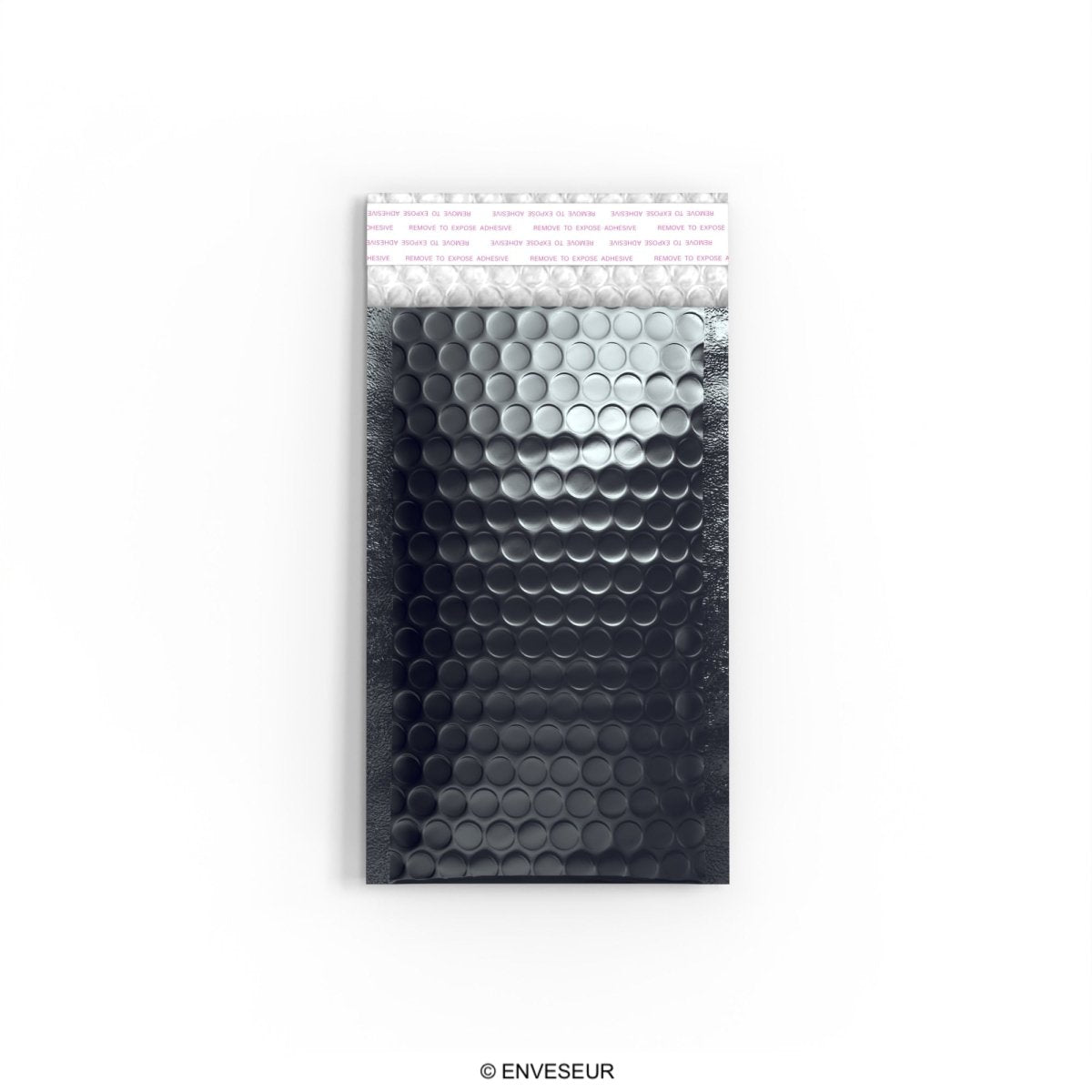 Gloss Metallic Bubble Bags - Black 180 x 100mm
