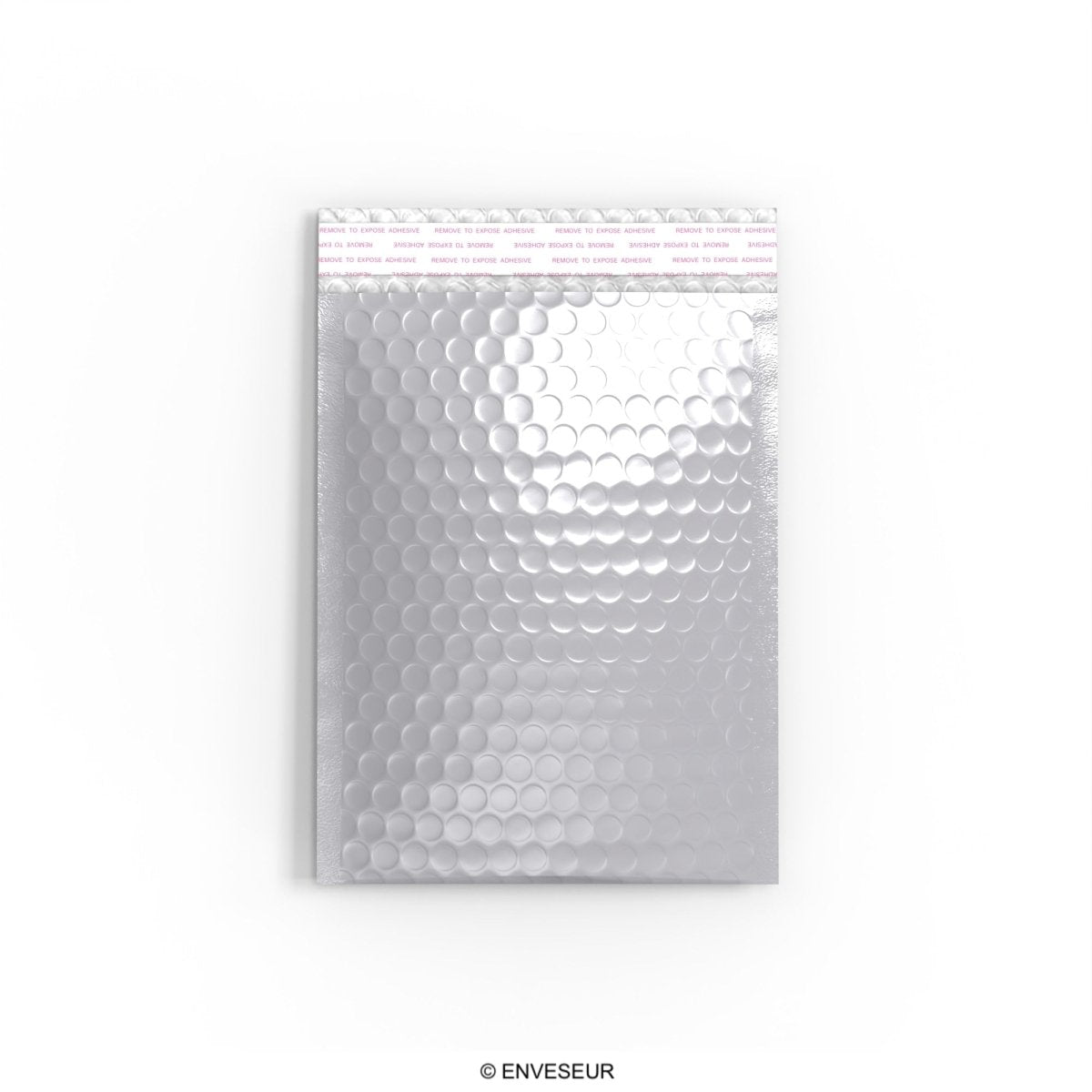Gloss Metallic Bubble Bags - Silver 180 x 140mm