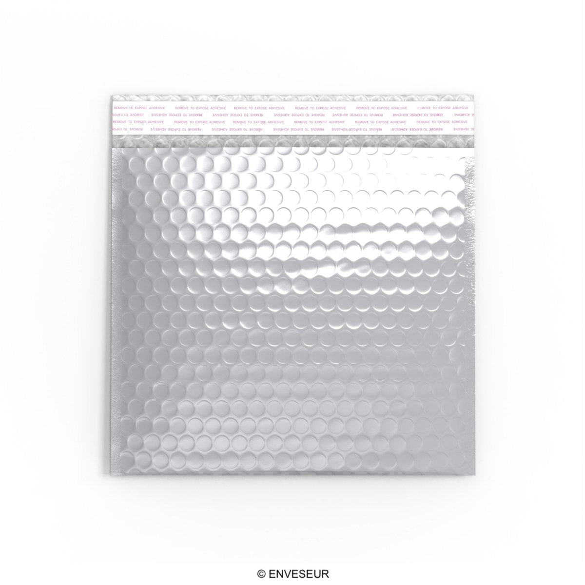 Gloss Metallic Bubble Bags - Silver Square - 230 x 230mm