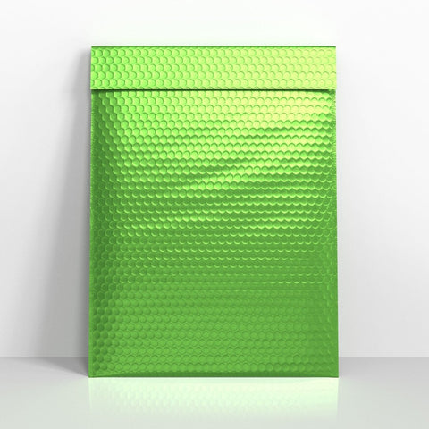 MB450GR - Green Metallic Finish Bubble Bag Mailers - Metallic Finish Bubble Bag Mailers