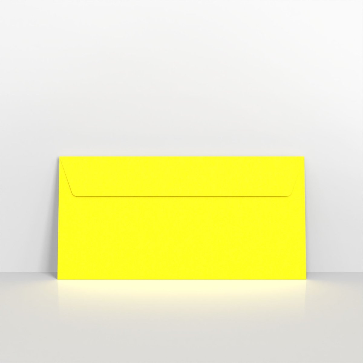 Neon Yellow Envelopes - With Window 110 x 220mm