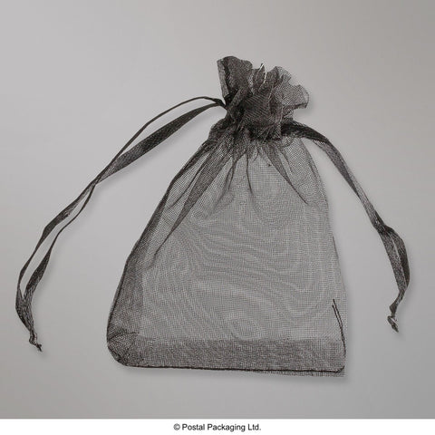OB9070B - Black Organza Bag - Organza Bag