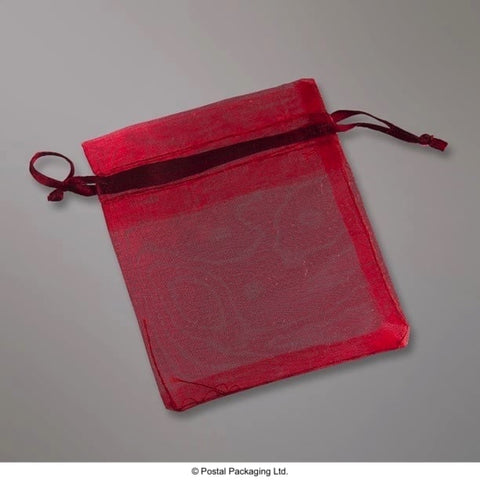OB9070BUR - Burgundy Organza Bag - Organza Bag