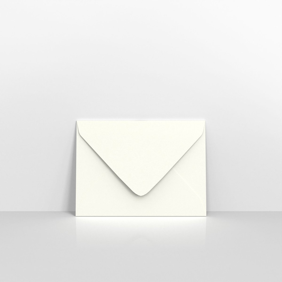 White Coloured Gummed Hammered V Flap Envelopes - 133 x 184mm