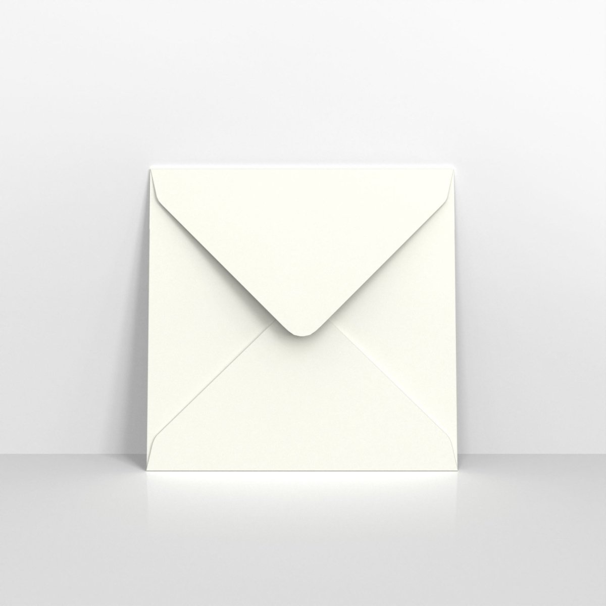 White Coloured Gummed Hammered V Flap Envelopes - Square - 155 x 155mm