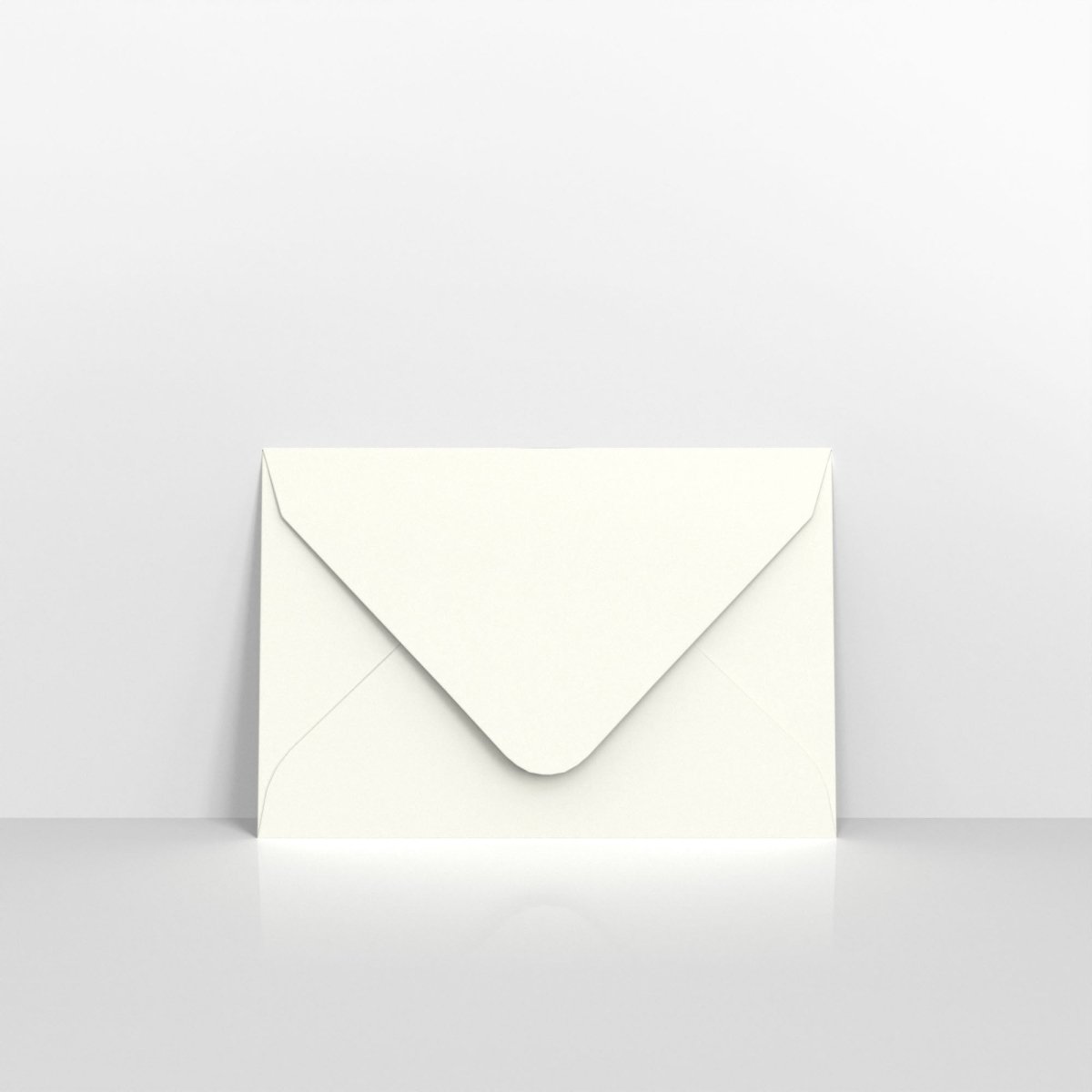 White Coloured Gummed Hammered V Flap Envelopes - 62 x 94mm