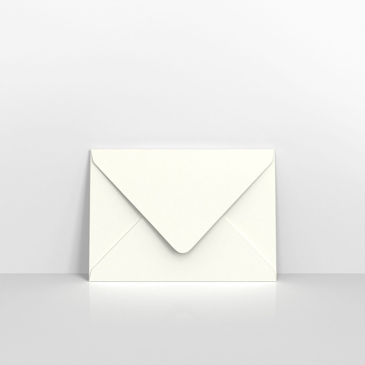 White Coloured Gummed Hammered V Flap Envelopes - C6 - 114 x 162mm