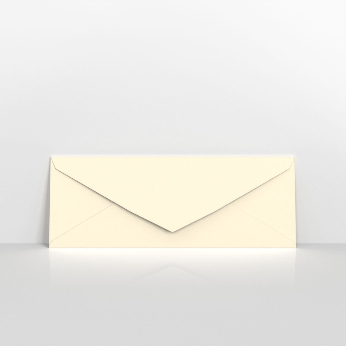 Ivory Wove Coloured Gummed Greeting Card V Flap Envelopes - 80 x 215mm