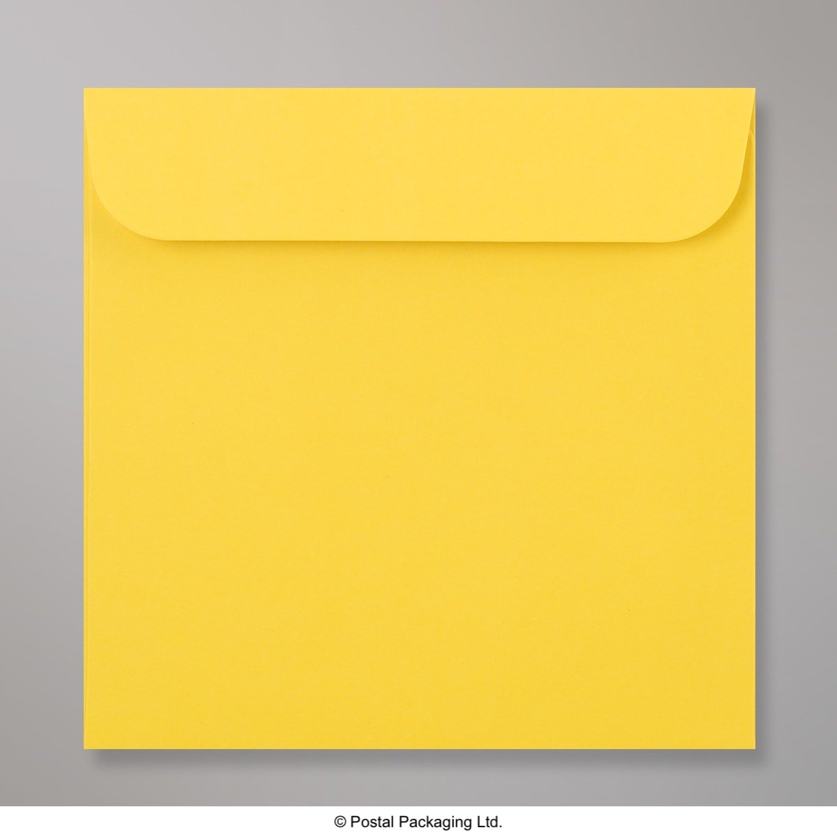 Yellow Coloured Peel and Seal Envelopes - With Window Square - 126 x 126mm
