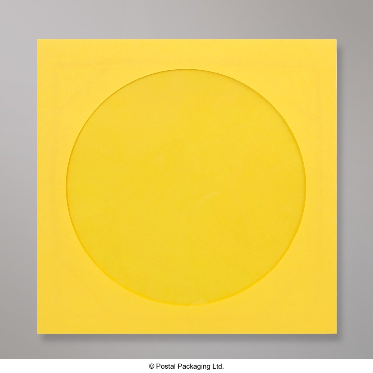 Yellow Coloured Peel and Seal Envelopes - With Window Square - 126 x 126mm