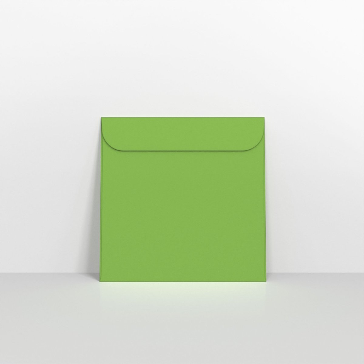 Green Coloured Peel and Seal Envelopes - Without Window Square - 126 x 126mm