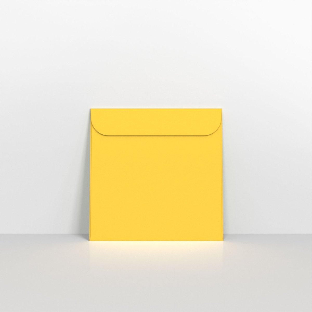 Dark Yellow Coloured Peel and Seal Envelopes - Without Window Square - 85 x 85mm