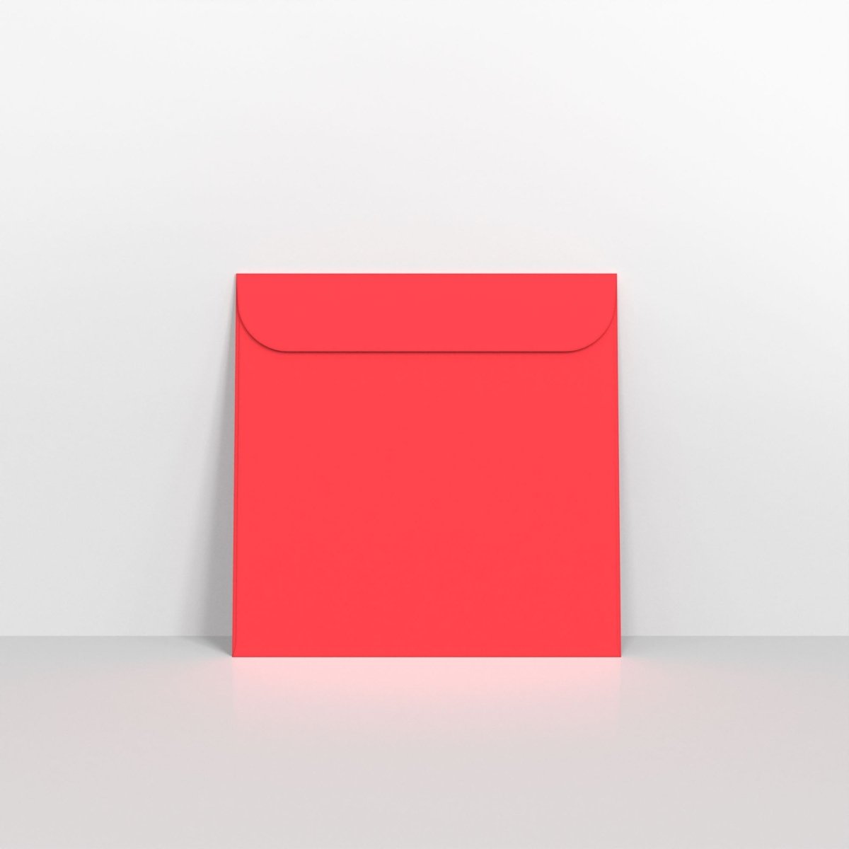 Red Coloured Peel and Seal Envelopes - Without Window Square - 85 x 85mm