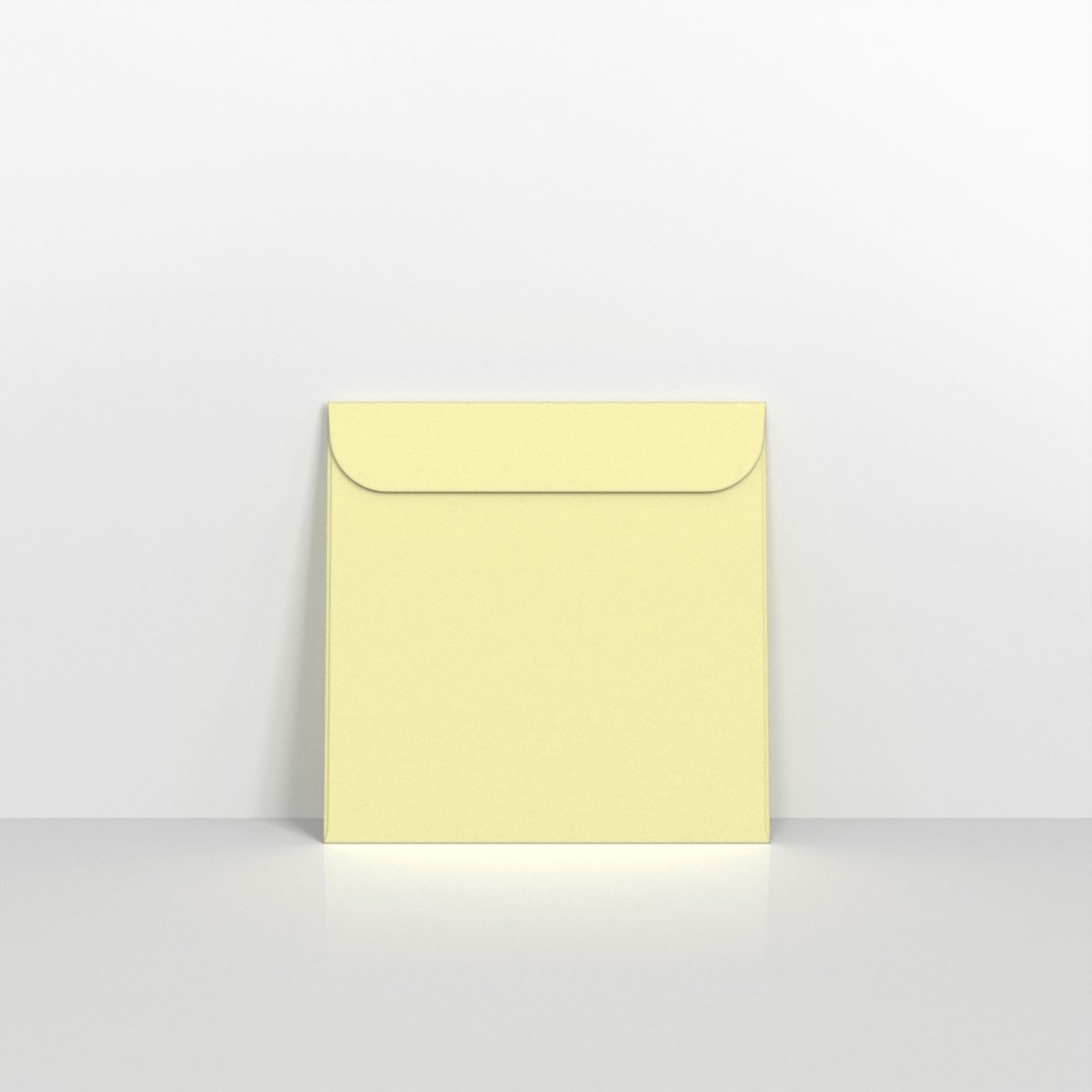Dark Yellow Coloured Peel and Seal Envelopes - With Window Square - 85 x 85mm