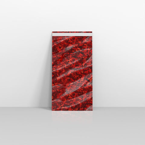 SN2RH - 031 - Holographic Red Metallic Finish Foil Envelopes - Metallic Foil Envelopes