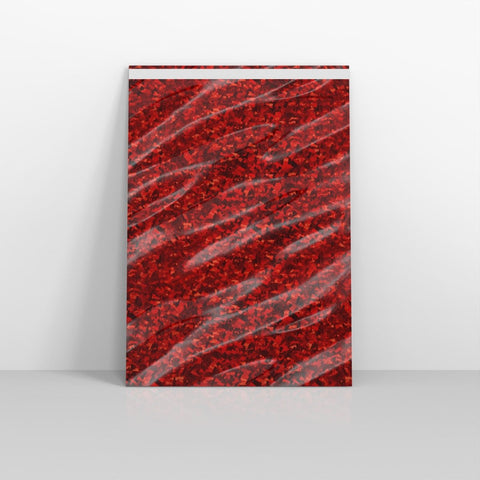 SN6RH - 031 - Holographic Red Metallic Finish Foil Envelopes - Metallic Foil Envelopes