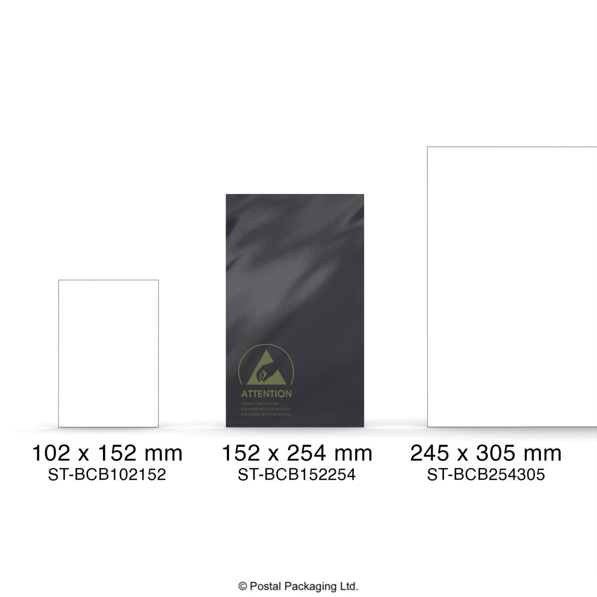 Anti-Static Black Conductive ESD Bag - 152 x 254mm