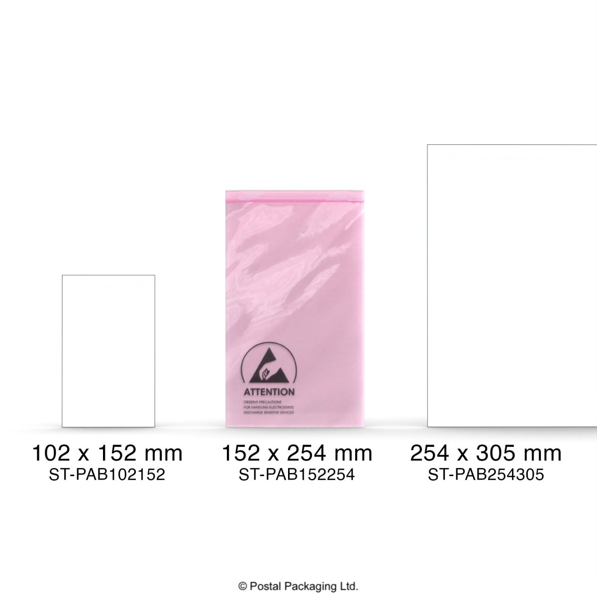 Anti-Static Pink Conductive ESD Bag - 152 x 254mm