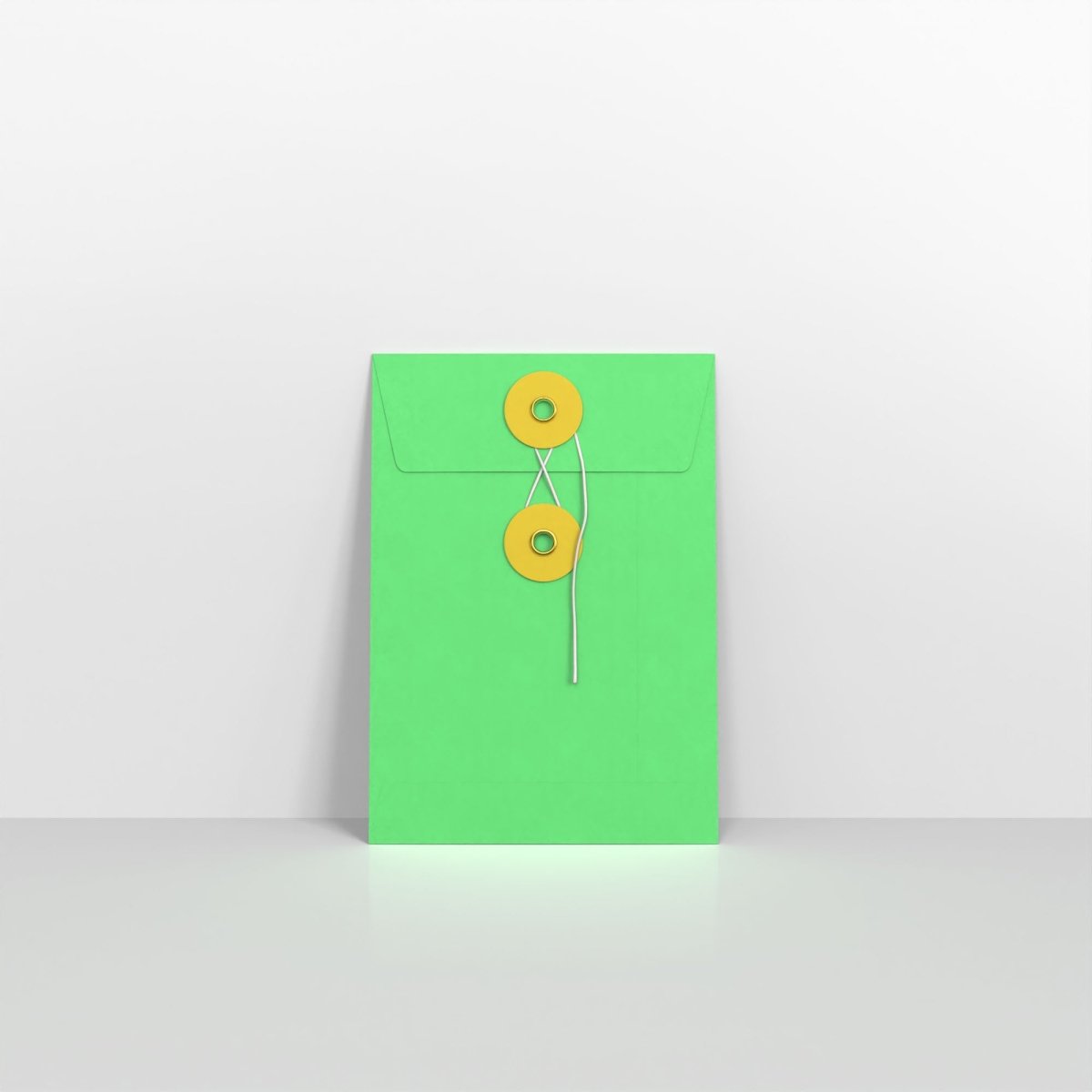 Green and Yellow String & Washer Envelopes - C6 - 162 x 114mm