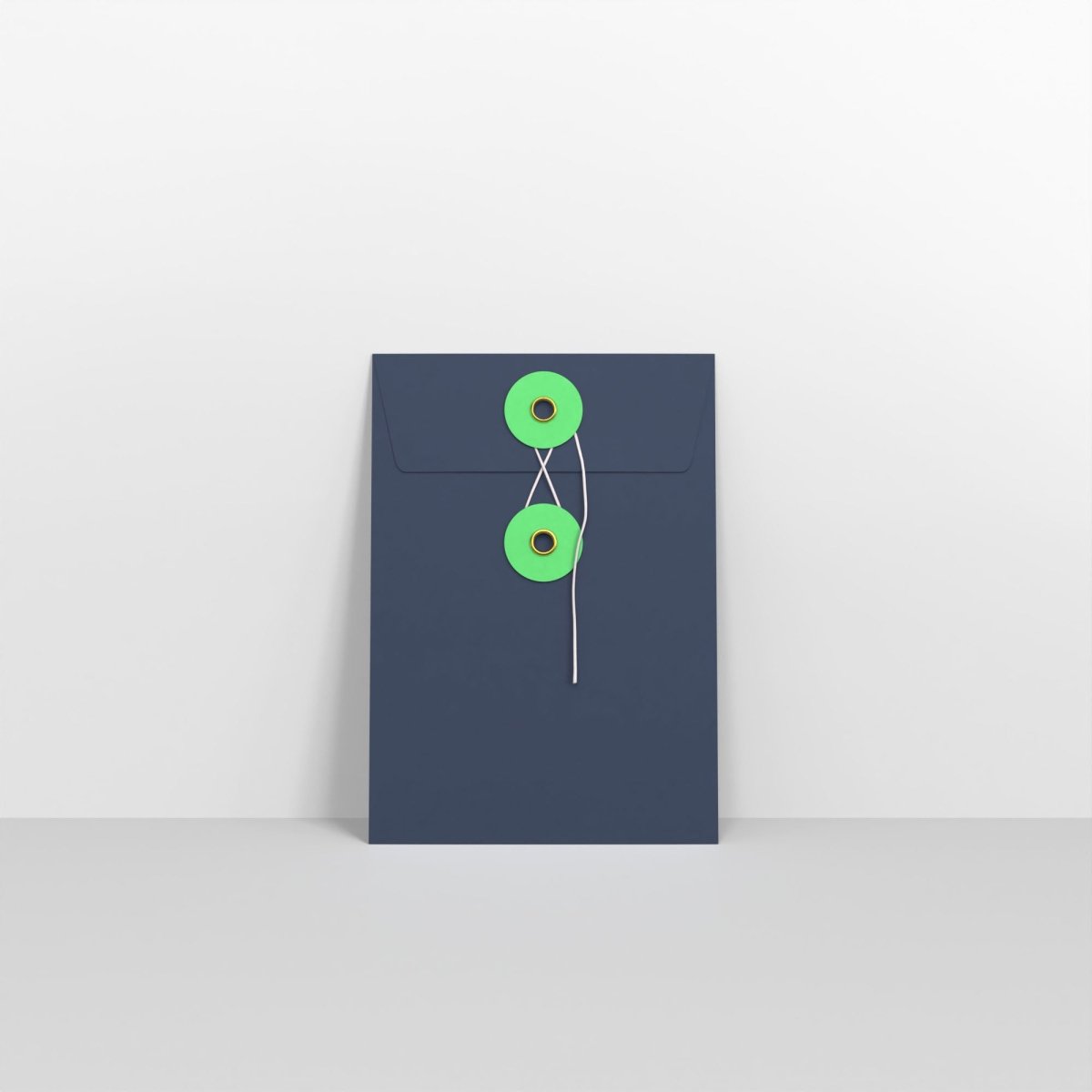 Navy Blue and Green String & Washer Envelopes - C6 - 162 x 114mm