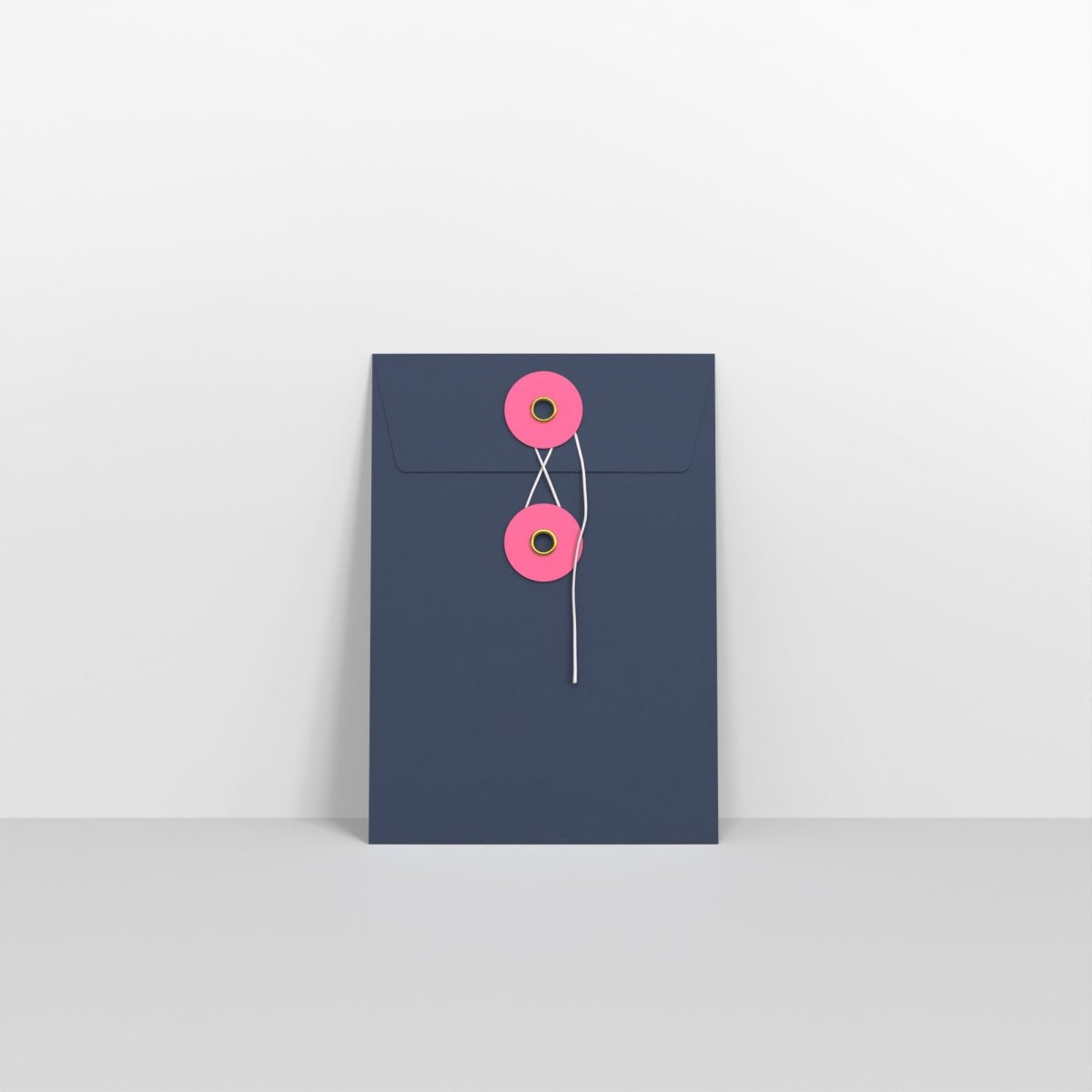 Navy Blue and Pink String & Washer Envelopes - C6 - 162 x 114mm