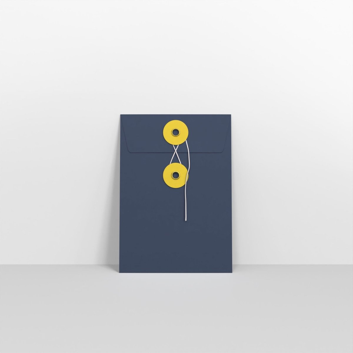 Navy Blue and Yellow String & Washer Envelopes - C6 - 162 x 114mm