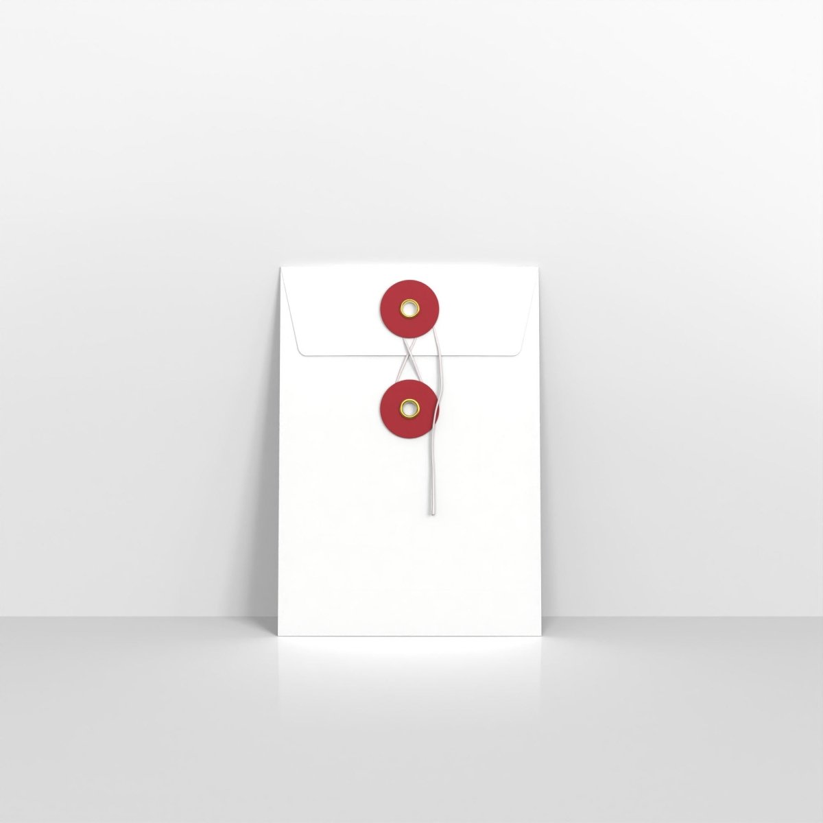 White and Red String & Washer Envelopes - C6 - 162 x 114mm