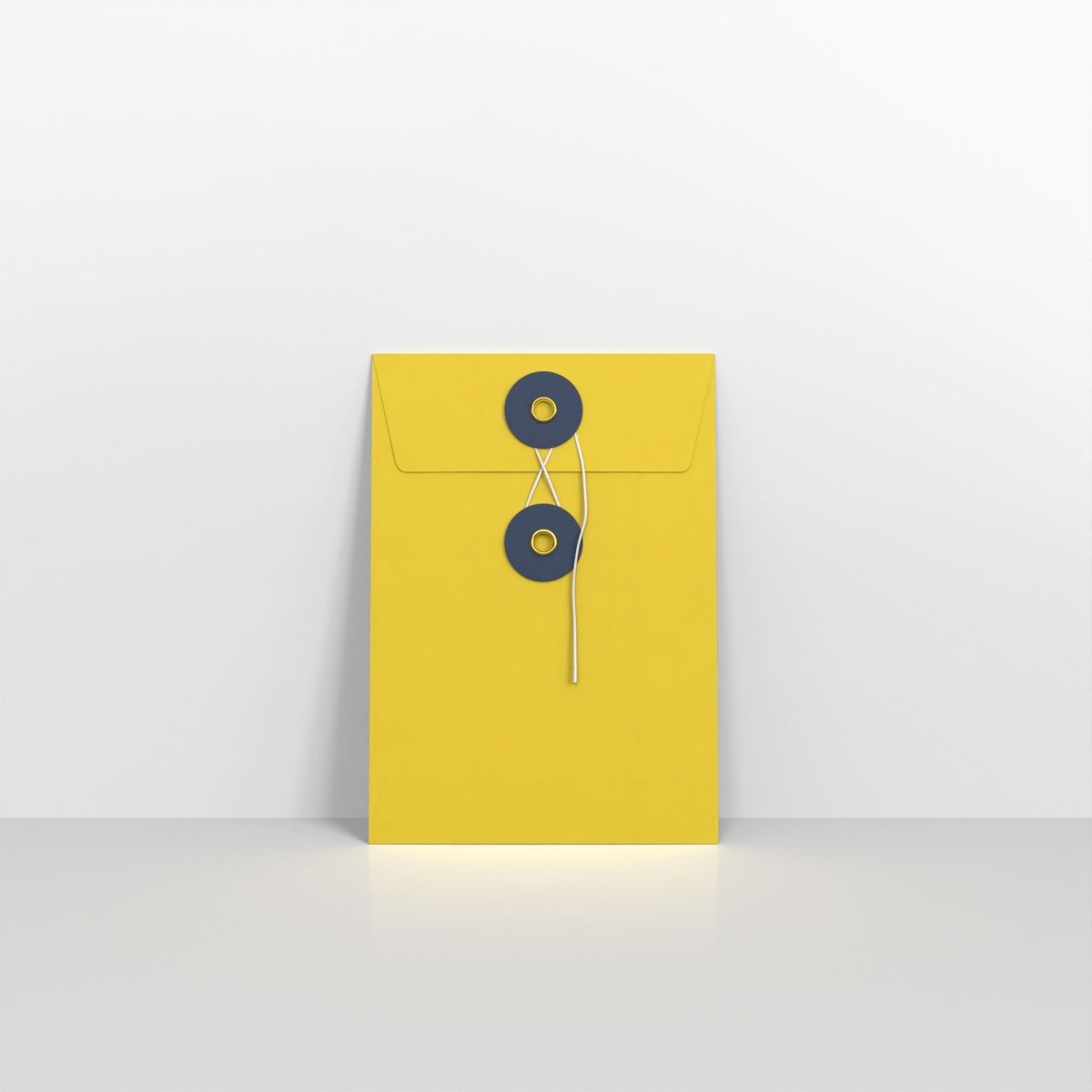 Yellow and Navy Blue String & Washer Envelopes - C6 - 162 x 114mm