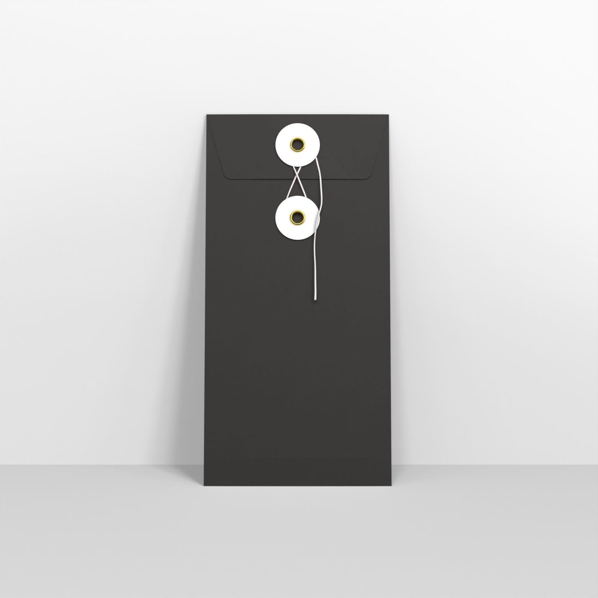 Black and White String & Washer Envelopes - DL - 220 x 110mm