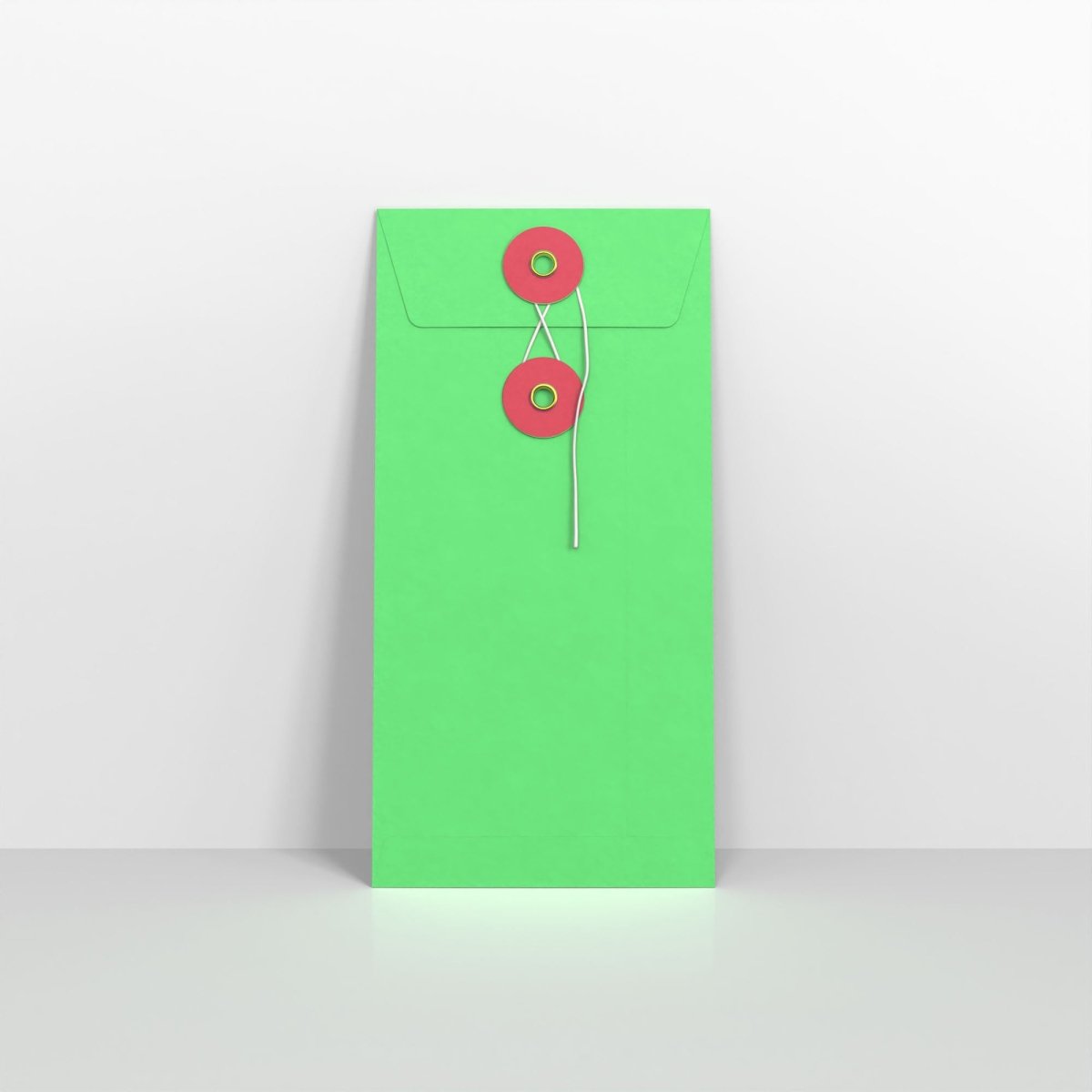 Green and Red String & Washer Envelopes - Red 220 x 110mm