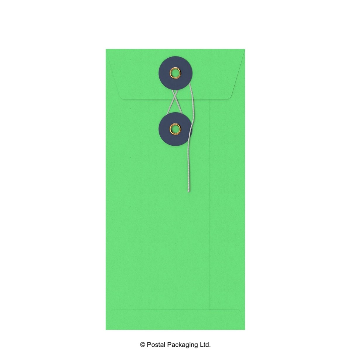 Green and Navy Blue String & Washer Envelopes - DL - 220 x 110mm