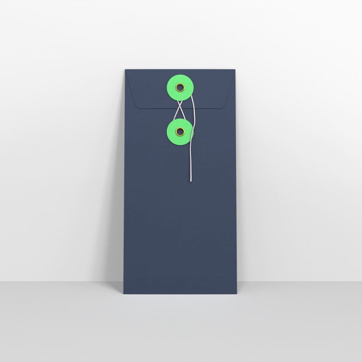 Navy Blue and Green String & Washer Envelopes - DL - 220 x 110mm