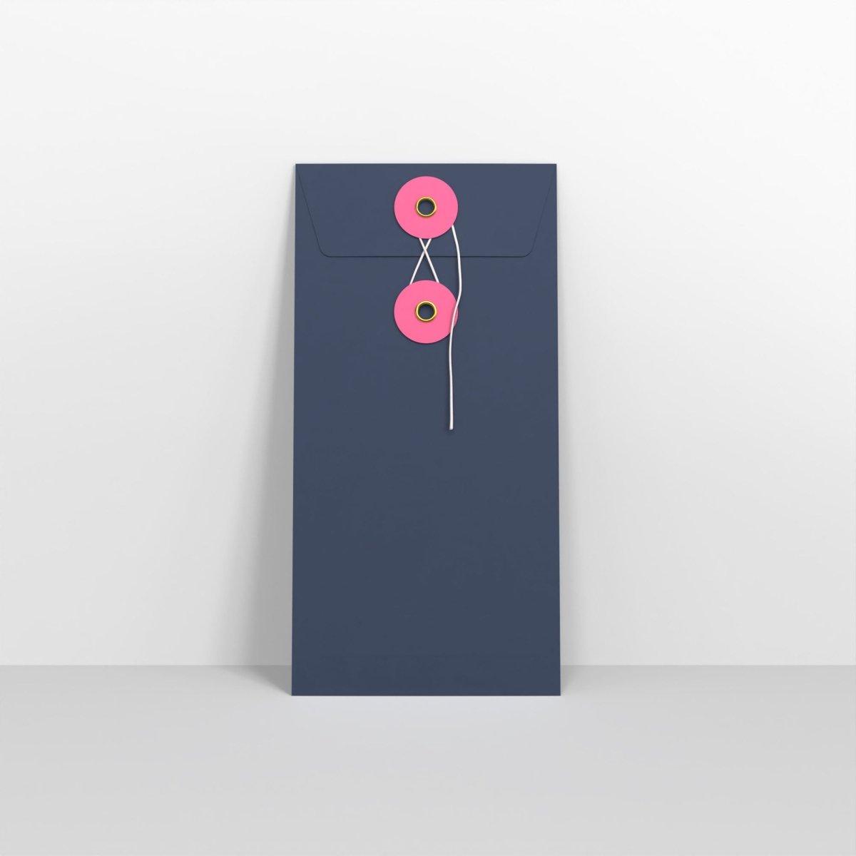 Navy Blue and Pink String & Washer Envelopes - DL - 220 x 110mm