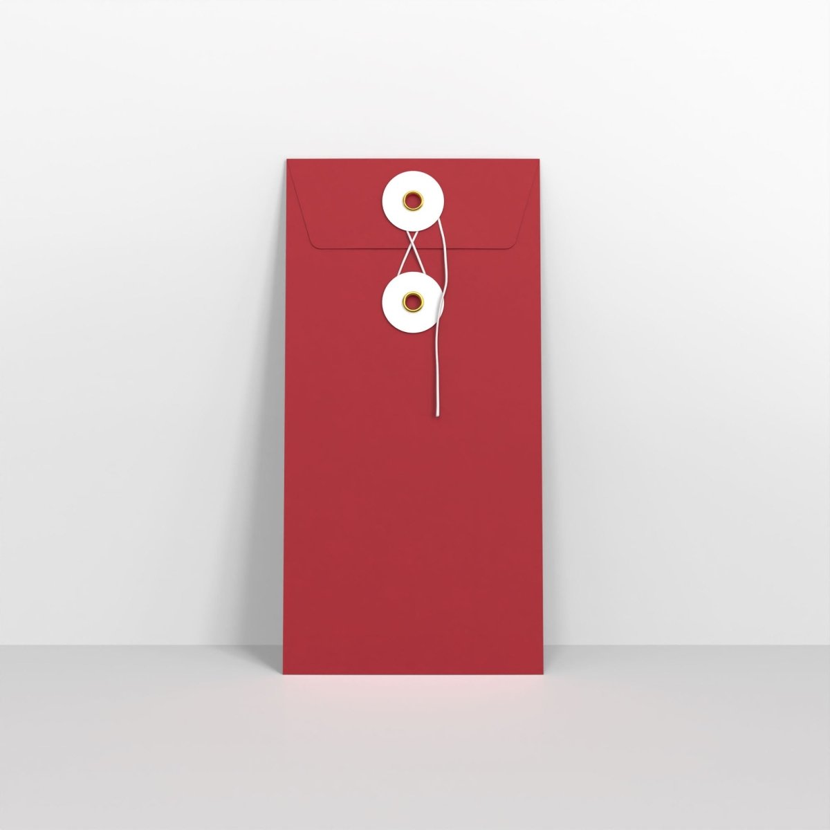 Red and White String & Washer Envelopes - DL - 220 x 110mm
