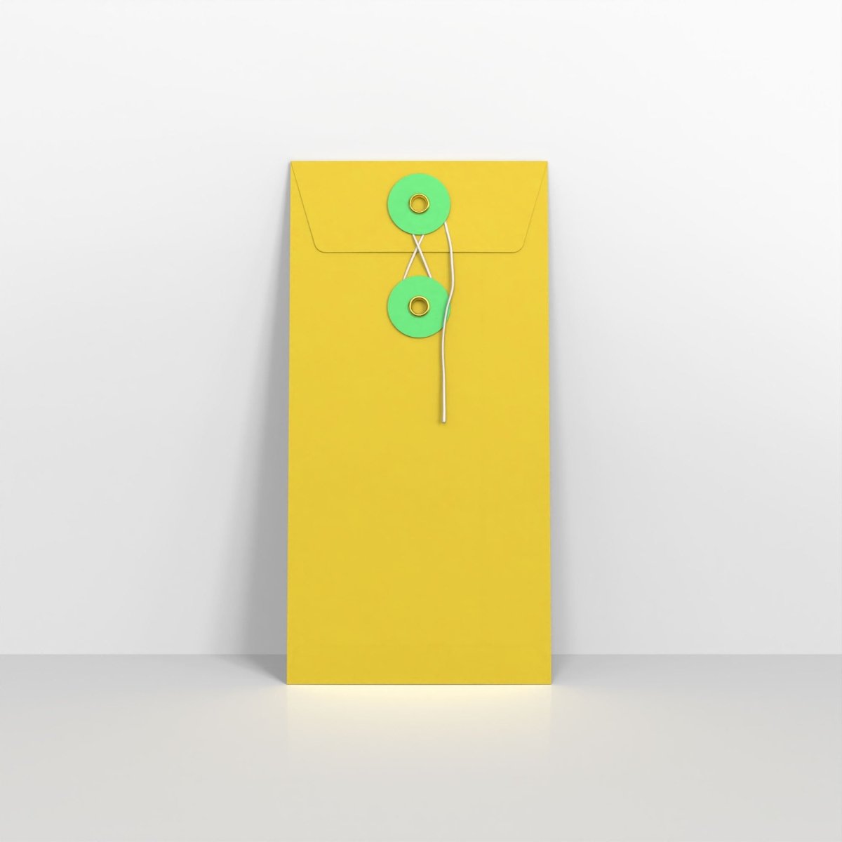Yellow and Green String & Washer Envelopes - DL - 220 x 110mm