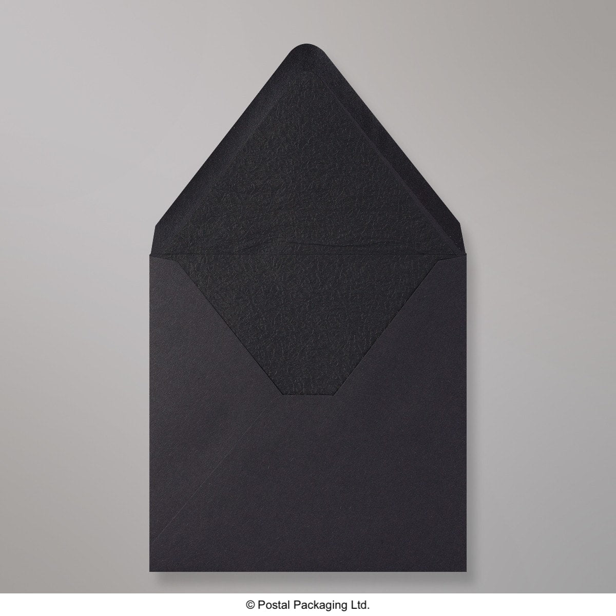 Black & Black Fancy Paper Lined Envelopes - Square - 160 x 160mm