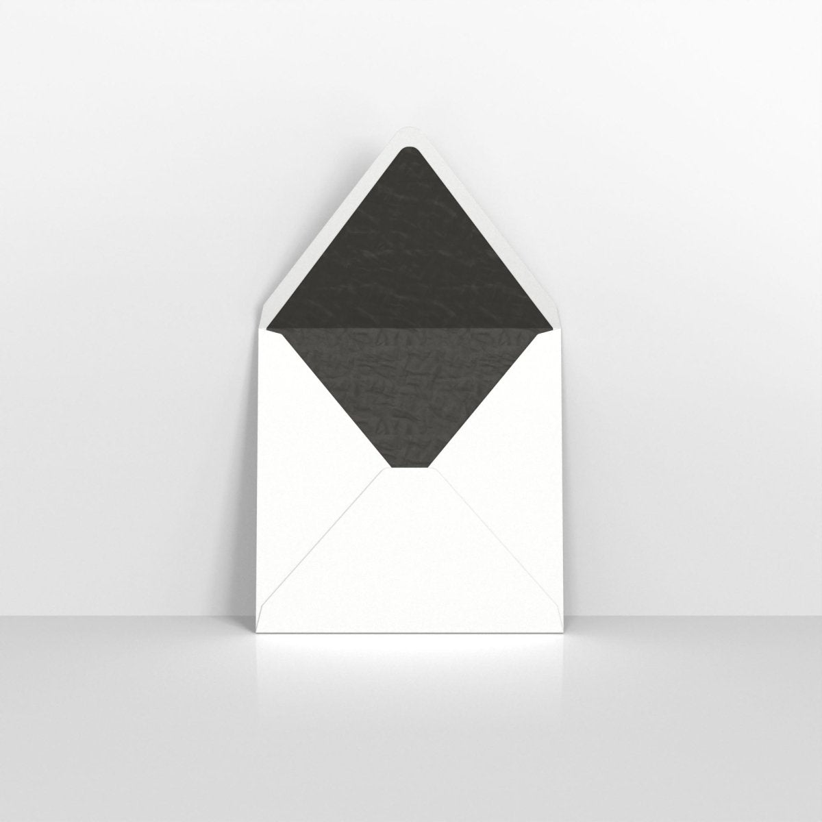 White & Black Fancy Paper Lined Envelopes - Square - 160 x 160mm
