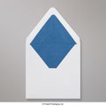 TL160BU - W - White & Blue Fancy Paper Lined Envelopes - Lined Envelopes