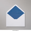 TLC5BU - W - White & Blue Fancy Paper Lined Envelopes - Lined Envelopes